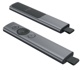 Apresentador Logitech Wireless e Bluetooth Spotlight  910-004984 Cinza
