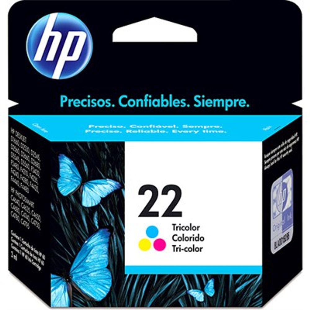 Cartucho de Tinta HP 22 Tricolor C9352AB Cartucho de Tinta HP 22 Tricolor C9352AB