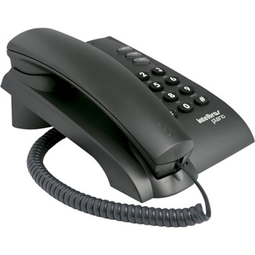 Telefone de mesa com fio Pleno 4080051 Preto - Intelbras