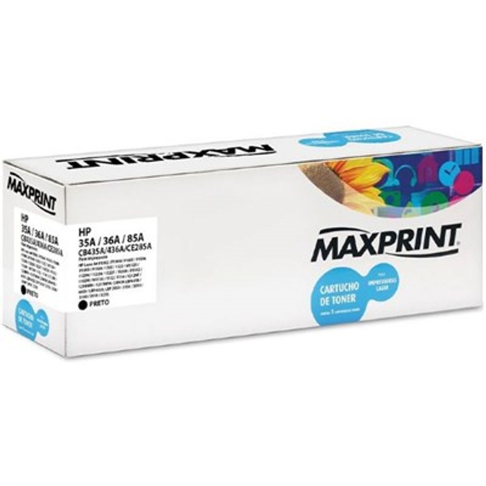 Toner Maxprint Universal Compativel 35A/36A/85A Preto 5613777 Toner Maxprint Universal Compativel 35A/36A/85A Preto 5613777