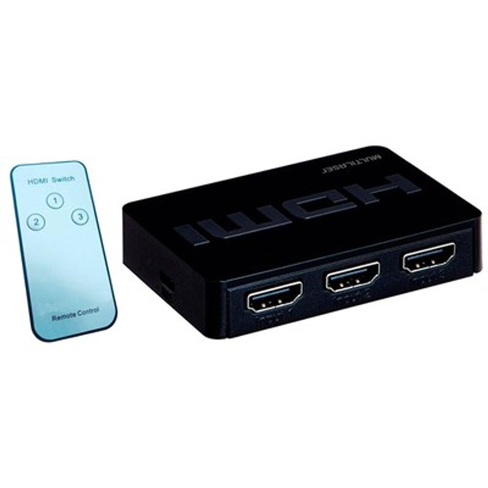 Switch HDMI Multilaser 3 em 1 com Controle Remoto WI290 Switch HDMI Multilaser 3 em 1 com Controle Remoto WI290