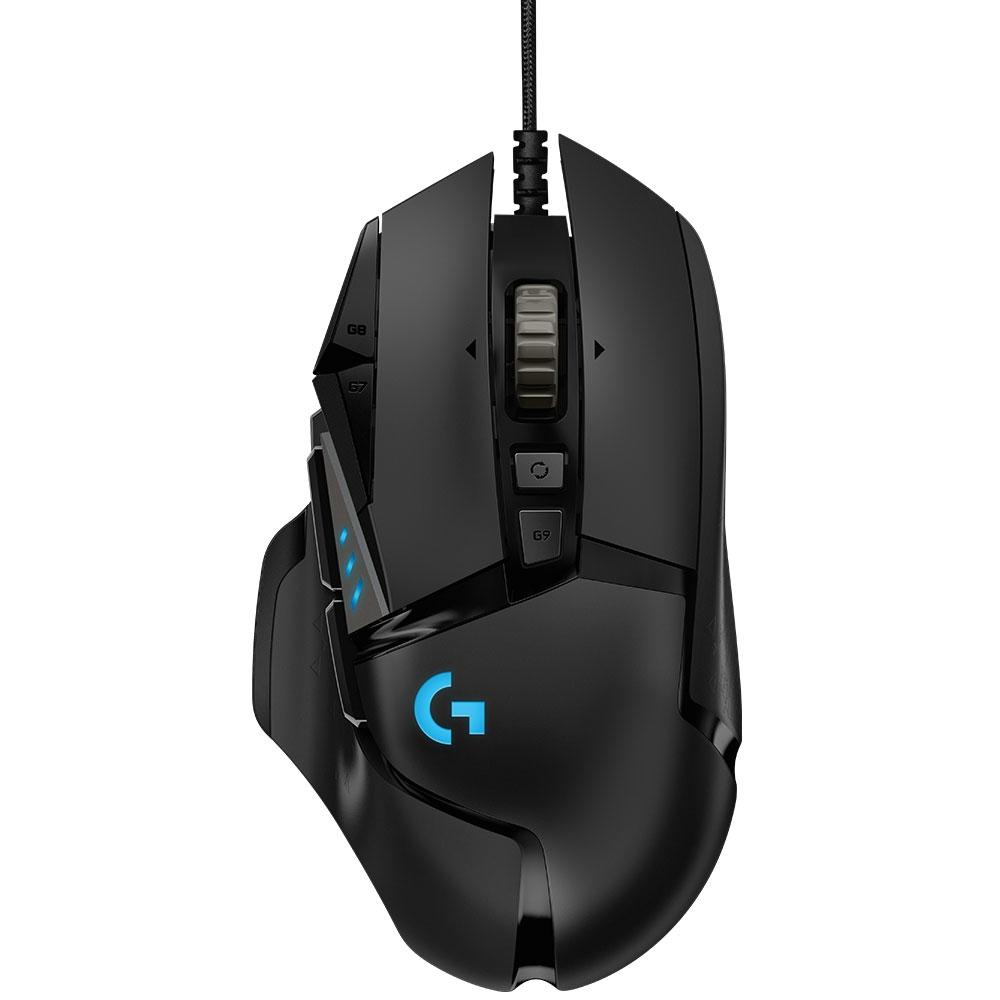 Mouse Gamer Logitech G USB G502 Hero RGB 11 Botões Sensor HERO 25K