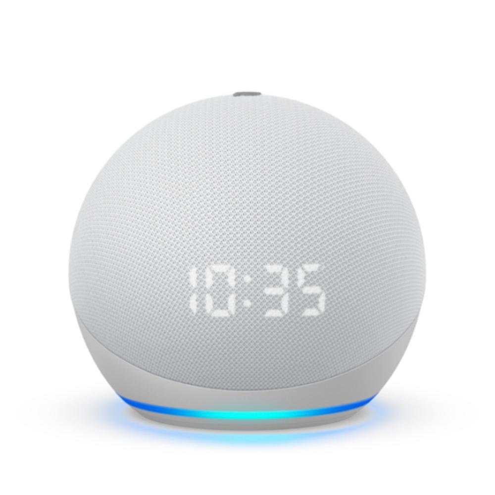 Dispositivo Smart Home Echo Dot 4G Alexa com Relogio B084J4WP6J Branco - Amazon