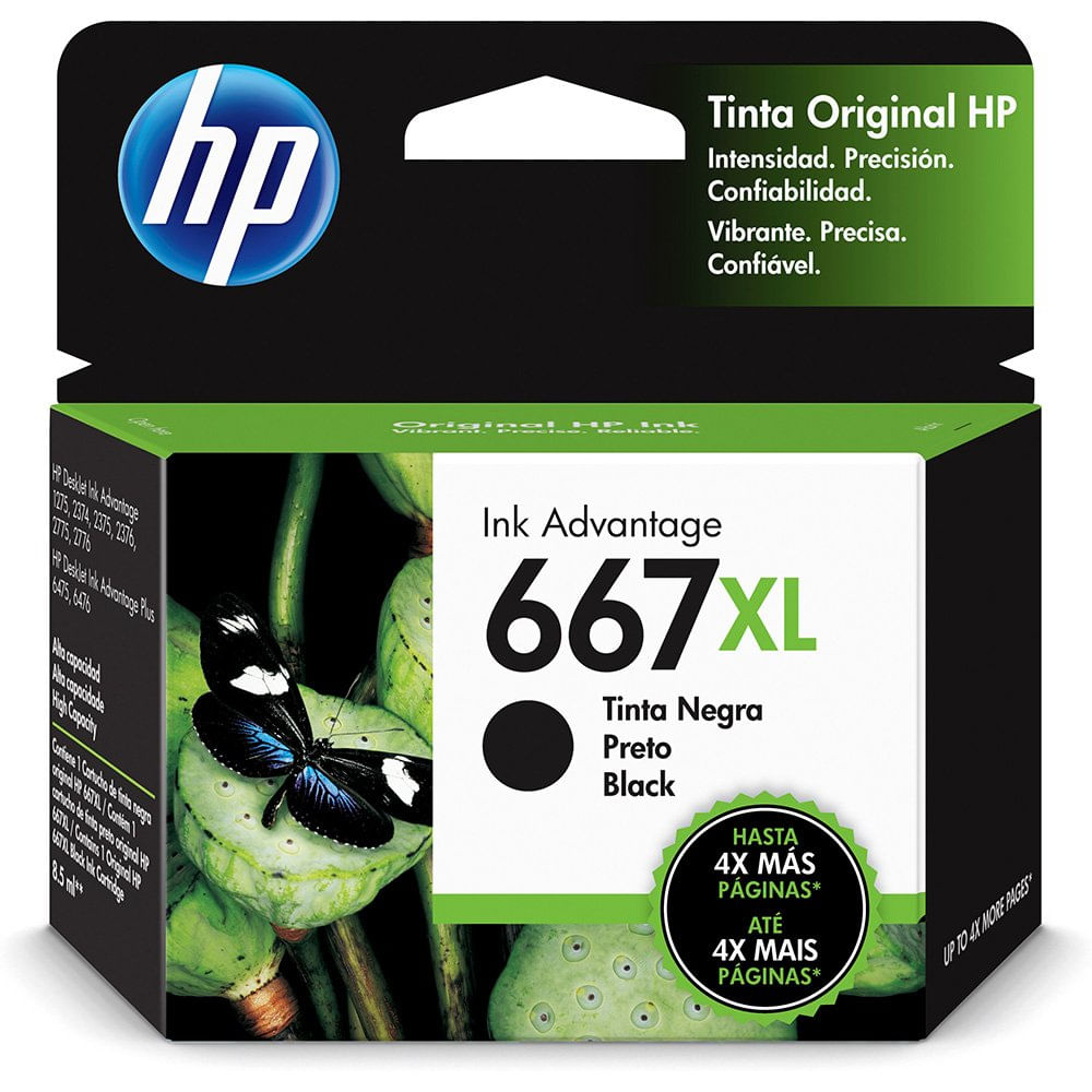 Cartucho de Tinta HP 667XL Preto 3YM81AL Cartucho de Tinta HP 667XL Preto 3YM81AL