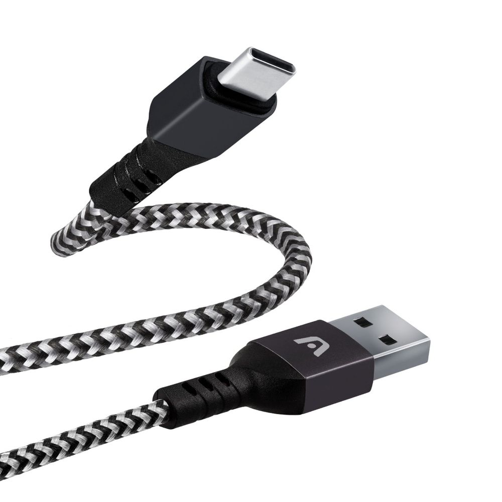 Cabo USB para USB-C 1.8M Dura Form Nylon Preto ARG-CB-0025BK - Argom