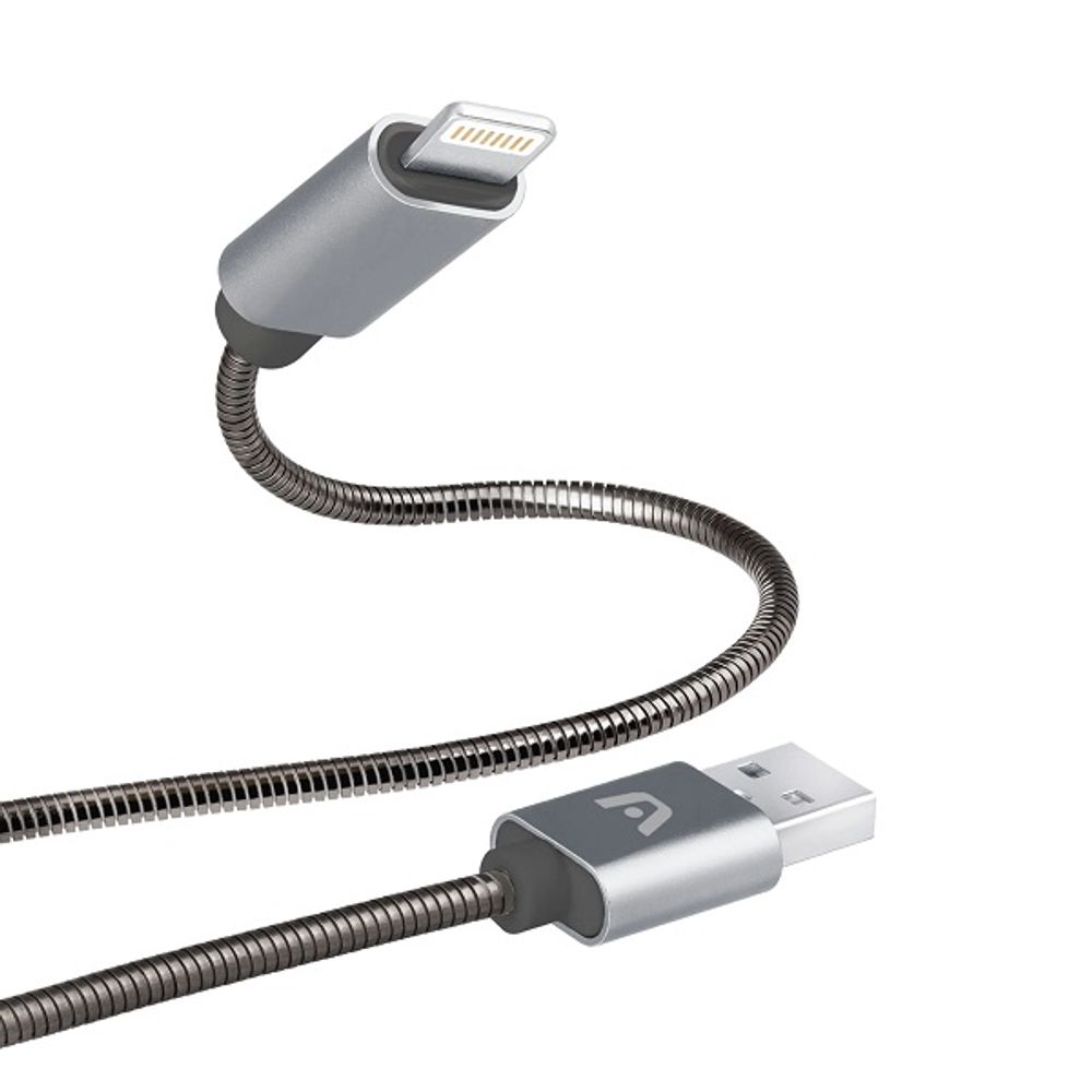 Cabo Argom USB para Lightning 1M Dura Spring  ARG-CB-0027GR Cabo Argom USB para Lightning 1M Dura Spring  ARG-CB-0027GR