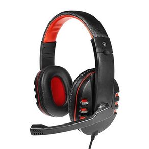 Fone de ouvido Headset com fio Dynamic 63 ARG-HS-0063 Preto/Vermelho Argom