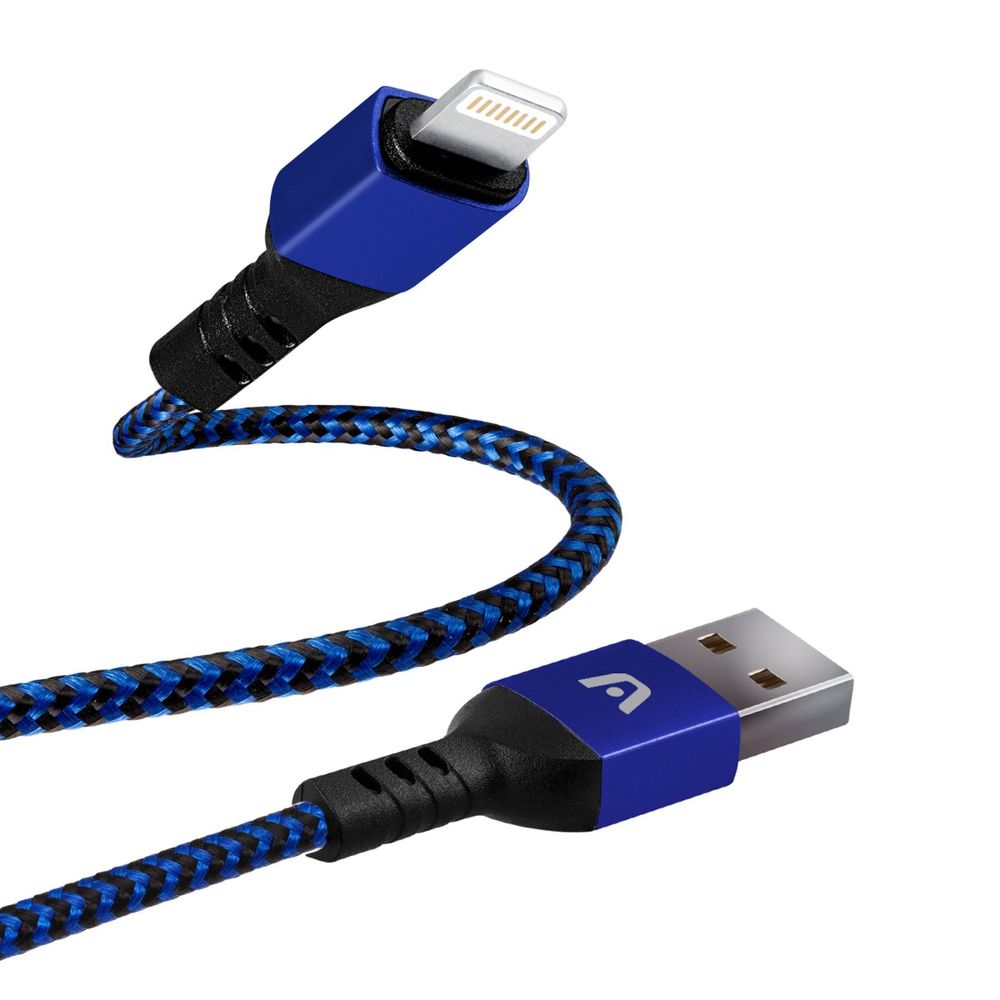 Cabo USB para Lightning 1.8M Dura Form Nylon Azul ARG-CB-0023BL - Argom