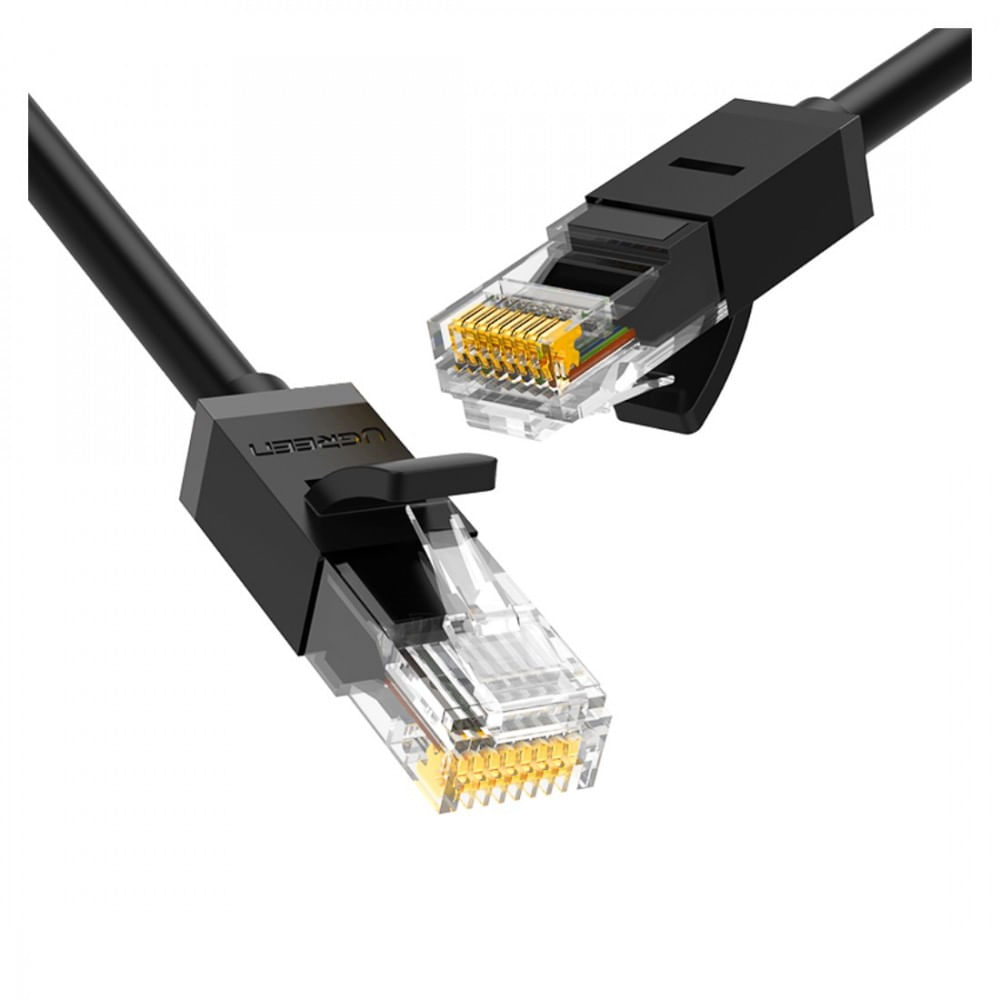 Cabo Ugreen UTP Patch Cord RJ45 Cat6 1M Preto NW102 Cabo Ugreen UTP Patch Cord RJ45 Cat6 1M Preto NW102