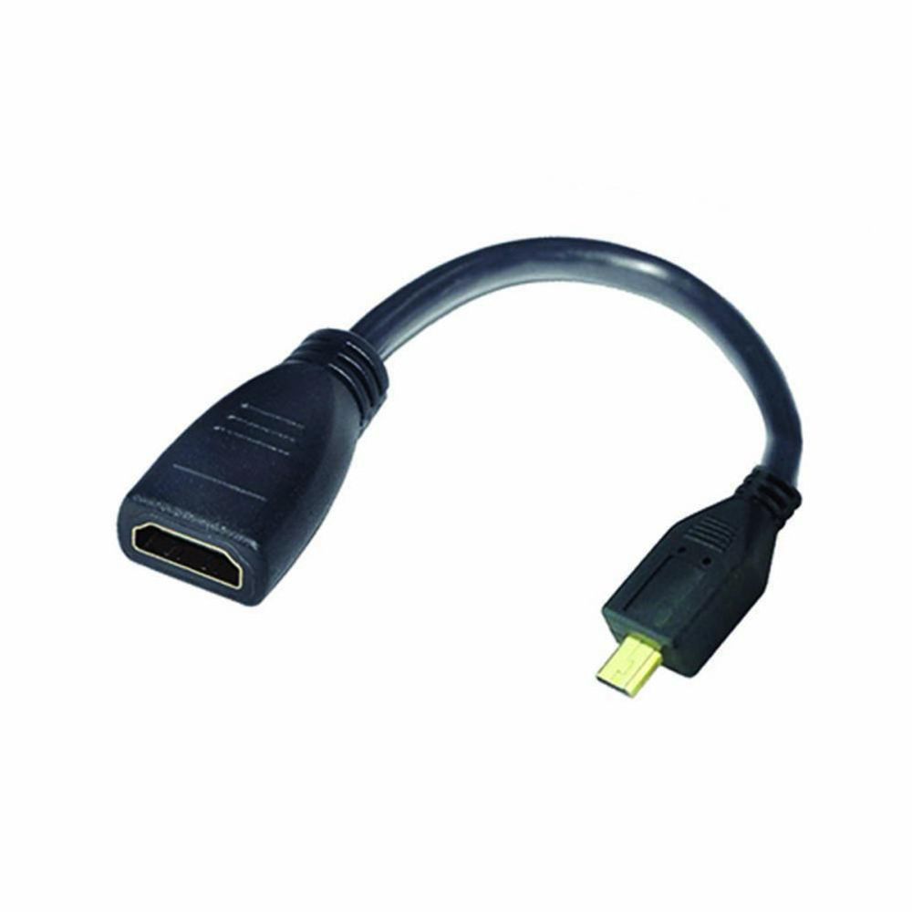 Adaptador Micro HDMI macho para HDMI femea  ARG-CB-0054 Preto - Argom