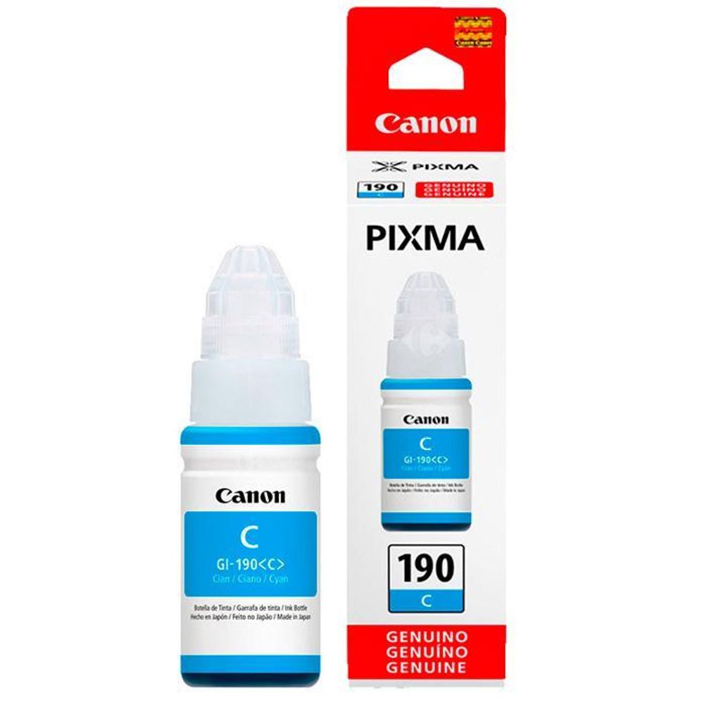 Garrafa de Tinta Canon GI-190C Ciano 0668C001AA Garrafa de Tinta Canon GI-190C Ciano 0668C001AA