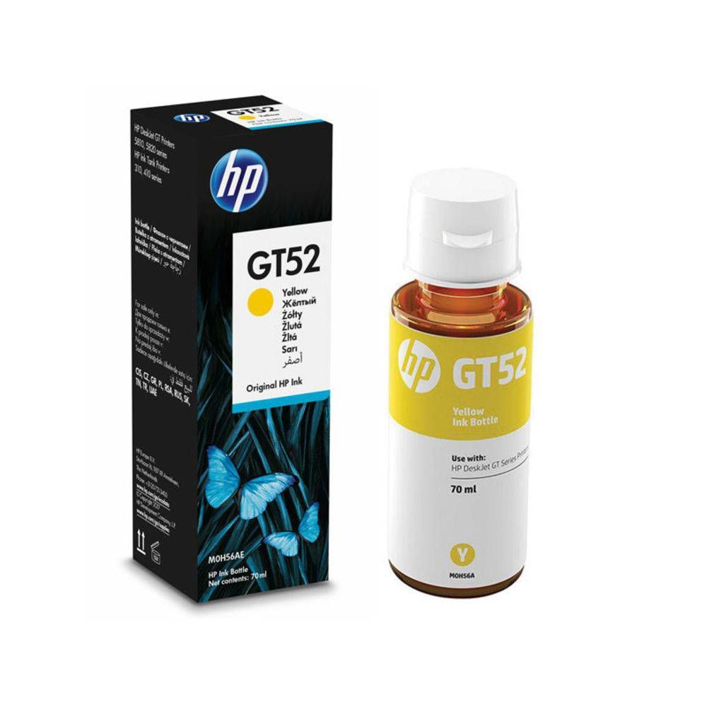 Garrafa de Tinta HP GT52 Amarelo M0H56AL Garrafa de Tinta HP GT52 Amarelo M0H56AL
