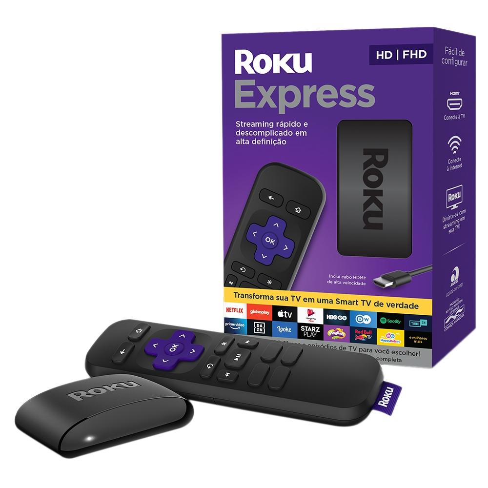 Media Player Roku Express 3930BR Preto - Roku