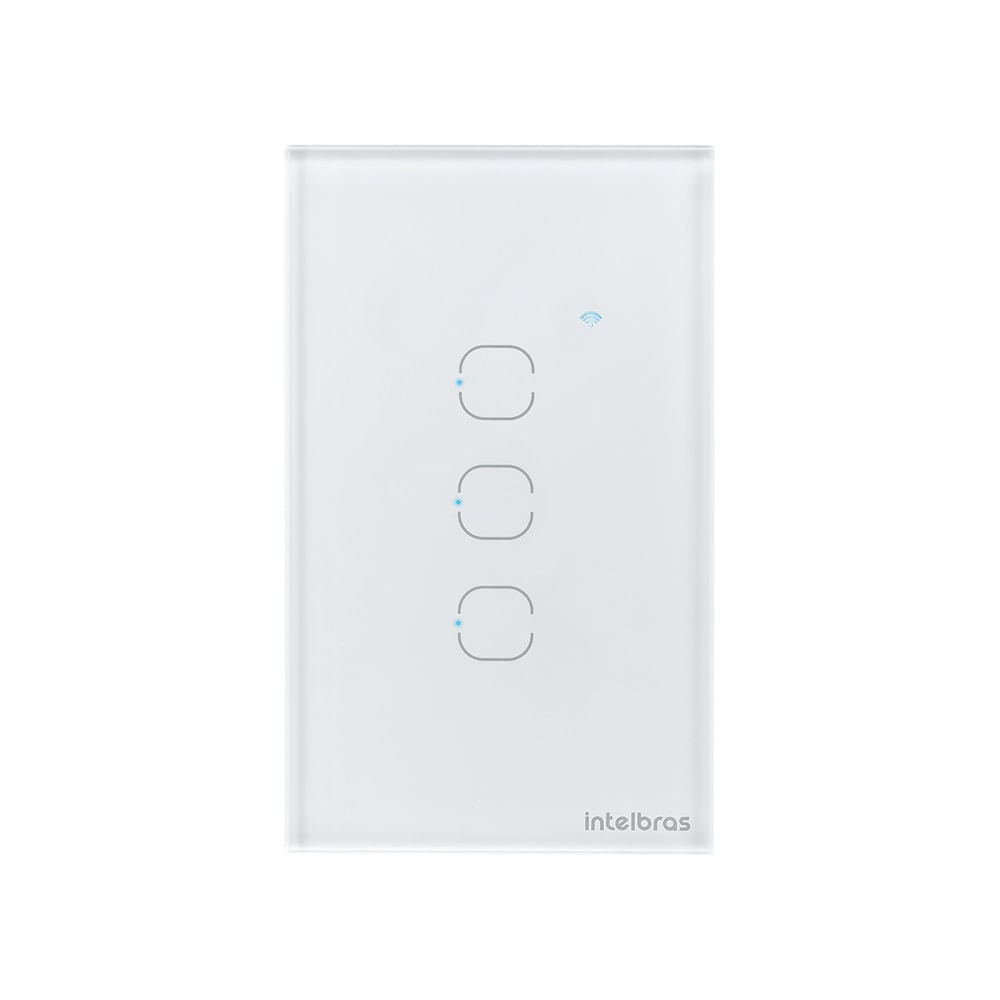 Interruptor Touch Smart WiFi 3 botoes EWS 1003 Branco - Intelbras
