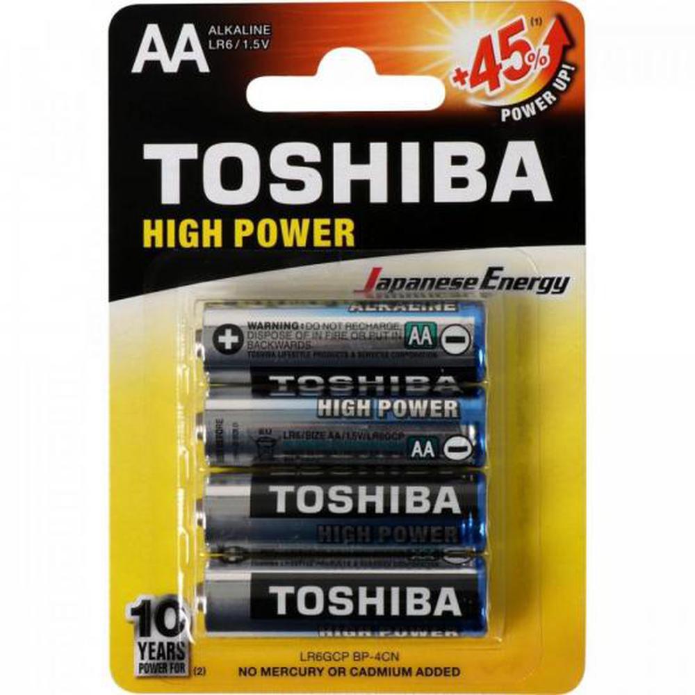 Pilha Toshiba Alcalina AA 1,5V 4 Unidades LR6GCP Pilha Toshiba Alcalina AA 1,5V 4 Unidades LR6GCP