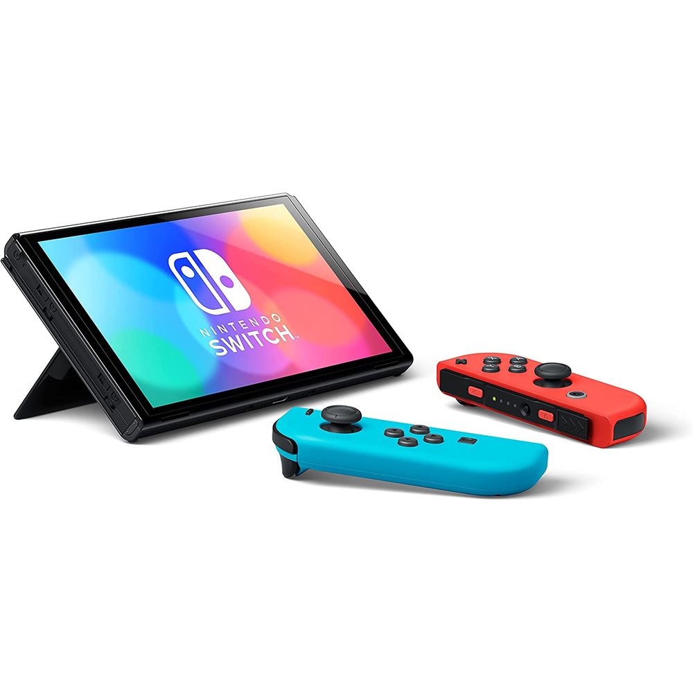 Console Nintendo Switch OLED 64GB com Joy Con Azul/Vermelho