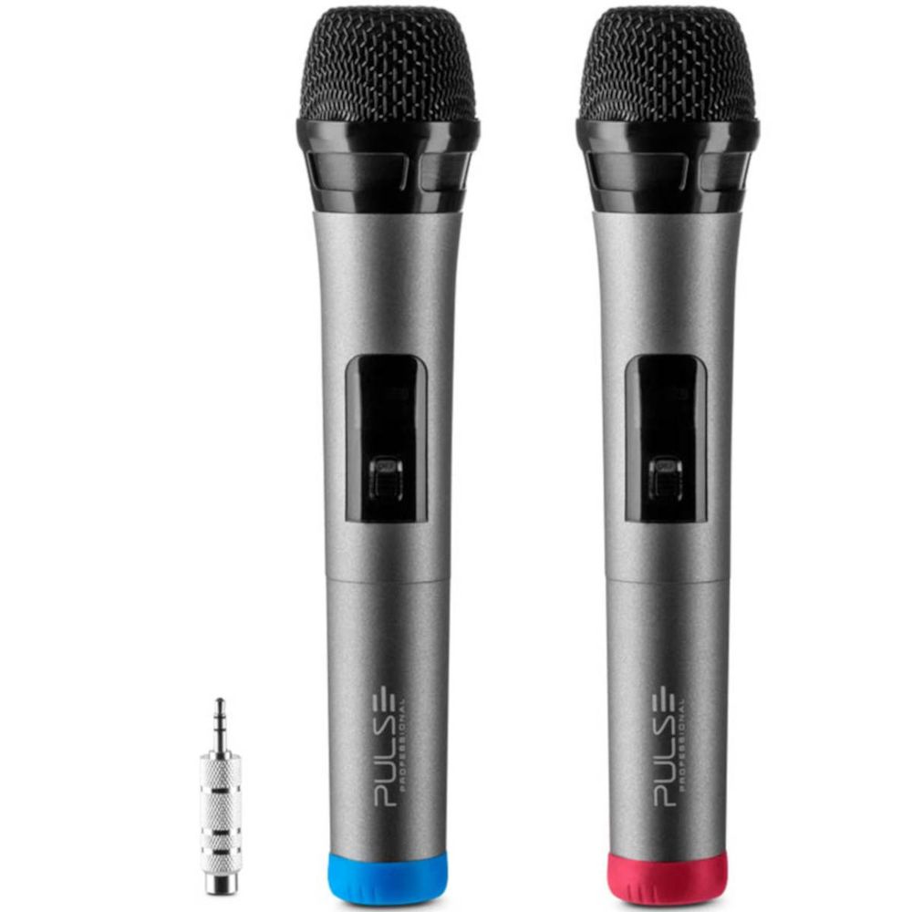 Microfone Duplo Multilaser Wireless Recarregavel Pulse SP-801 Microfone Duplo Multilaser Wireless Recarregavel Pulse SP-801