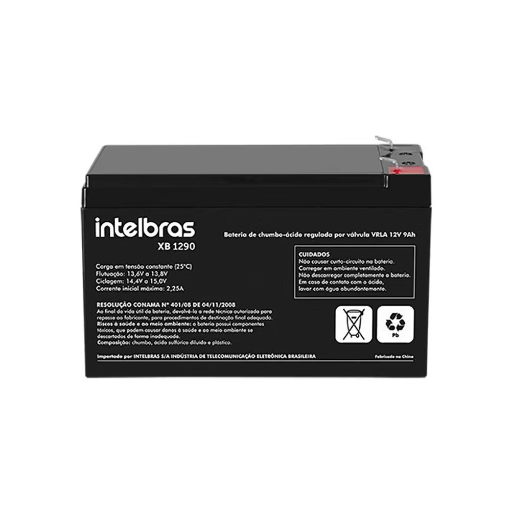 Bateria para Nobreak 12V VRLA 9,0AH XB 1290 4860009 - Intelbras