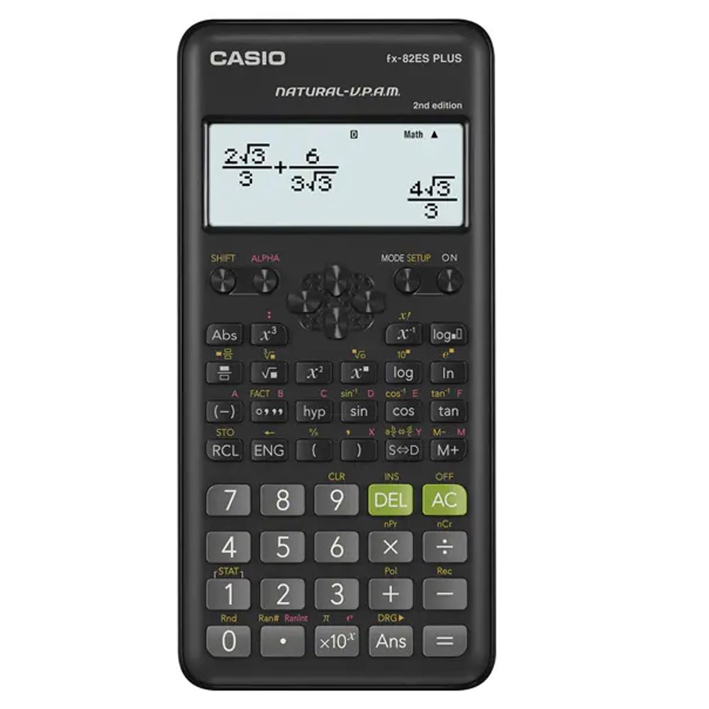Calculadora Cientifica LCD 4 Linhas 252 Funcoes FX-82ESPLUS-2 Cinza - Casio Calculadora Cientifica LCD 4 Linhas 252 Funcoes FX-82ESPLUS-2 Cinza - Casio