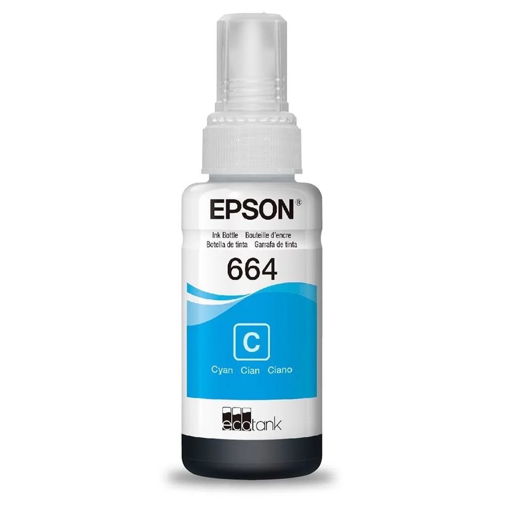 Garrafa de Tinta Epson 664 T664220AL Ciano Garrafa de Tinta Epson 664 T664220AL Ciano