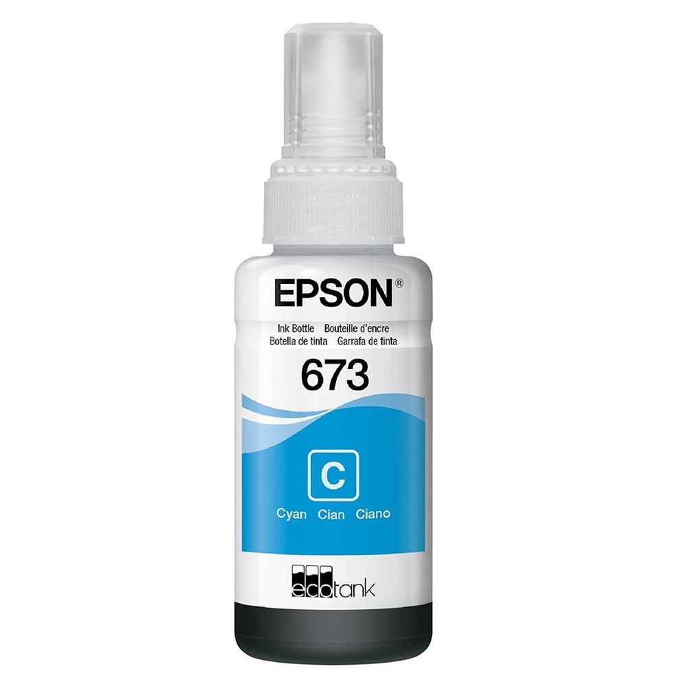 Garrafa de Tinta Epson T673 T673220-AL Ciano Garrafa de Tinta Epson T673 T673220-AL Ciano
