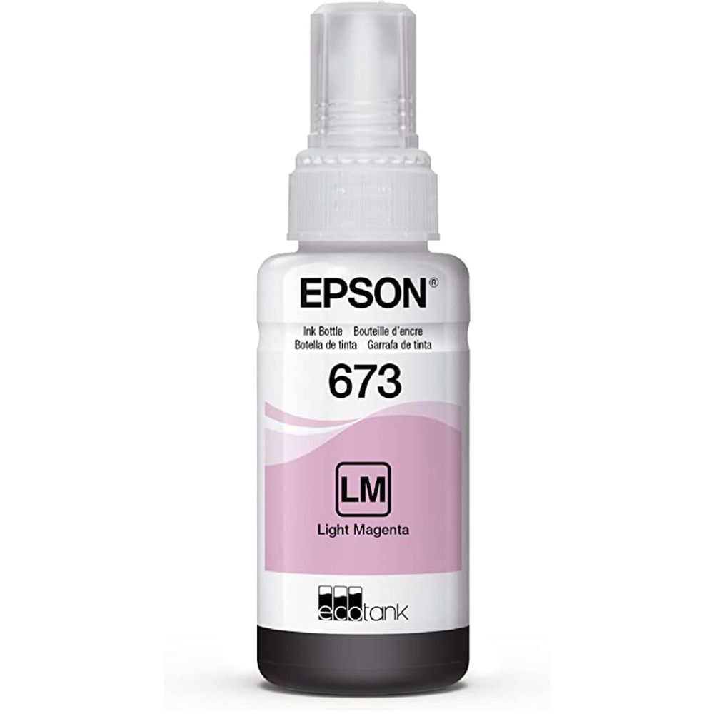 Garrafa de Tinta Epson T673 T673620-AL Magenta Claro Garrafa de Tinta Epson T673 T673620-AL Magenta Claro