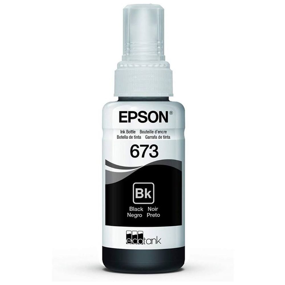 Garrafa de Tinta Epson T673 T673120-AL Preto Garrafa de Tinta Epson T673 T673120-AL Preto
