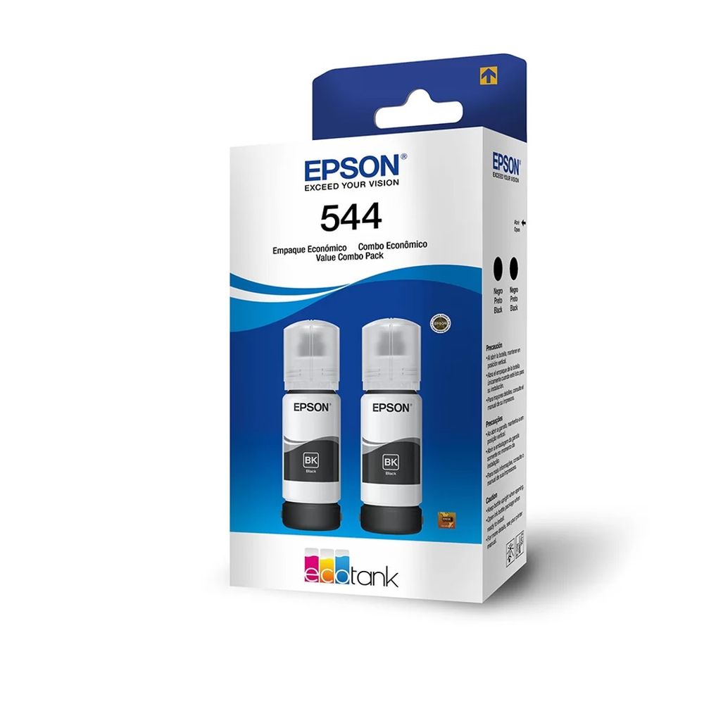 Kit Garrafa de Tinta Epson T544 T544120-2P 2 Preto Kit Garrafa de Tinta Epson T544 T544120-2P 2 Preto