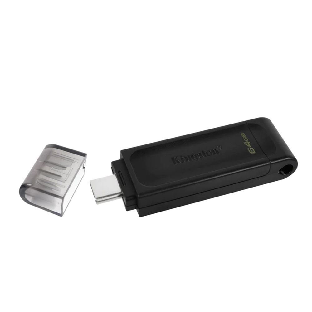 Pen Drive 64GB USB 3.2 DT70 Preto DT70/64GB - Kingston