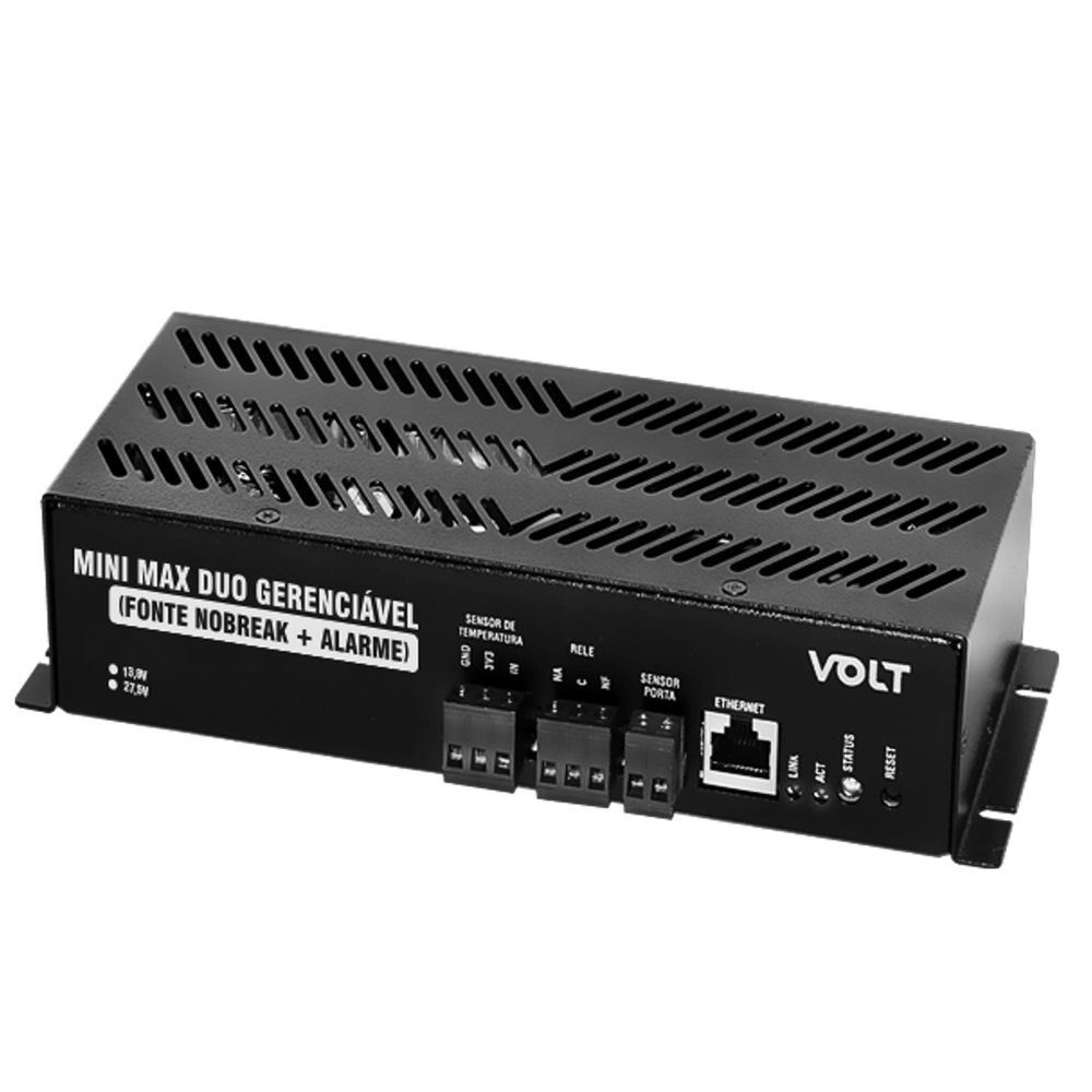 Mini Max Duo Gerenciavel Fonte Nobreak + Alarme - Volt Mini Max Duo Gerenciavel Fonte Nobreak + Alarme - Volt