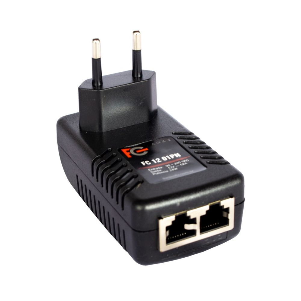 Fonte  Adaptadora POE 24V 1,0A - Fonte CFTV