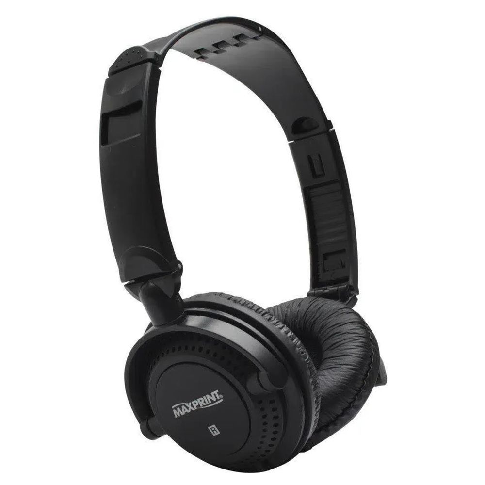 Headset com fio Profissional Dobravel 603621 Preto - MaxPrint