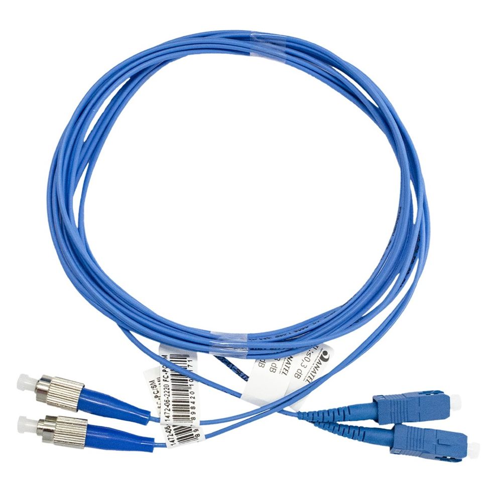 Cordao Optico Duplex SM G657A UPC 2MM 2,5M  - Fibracem