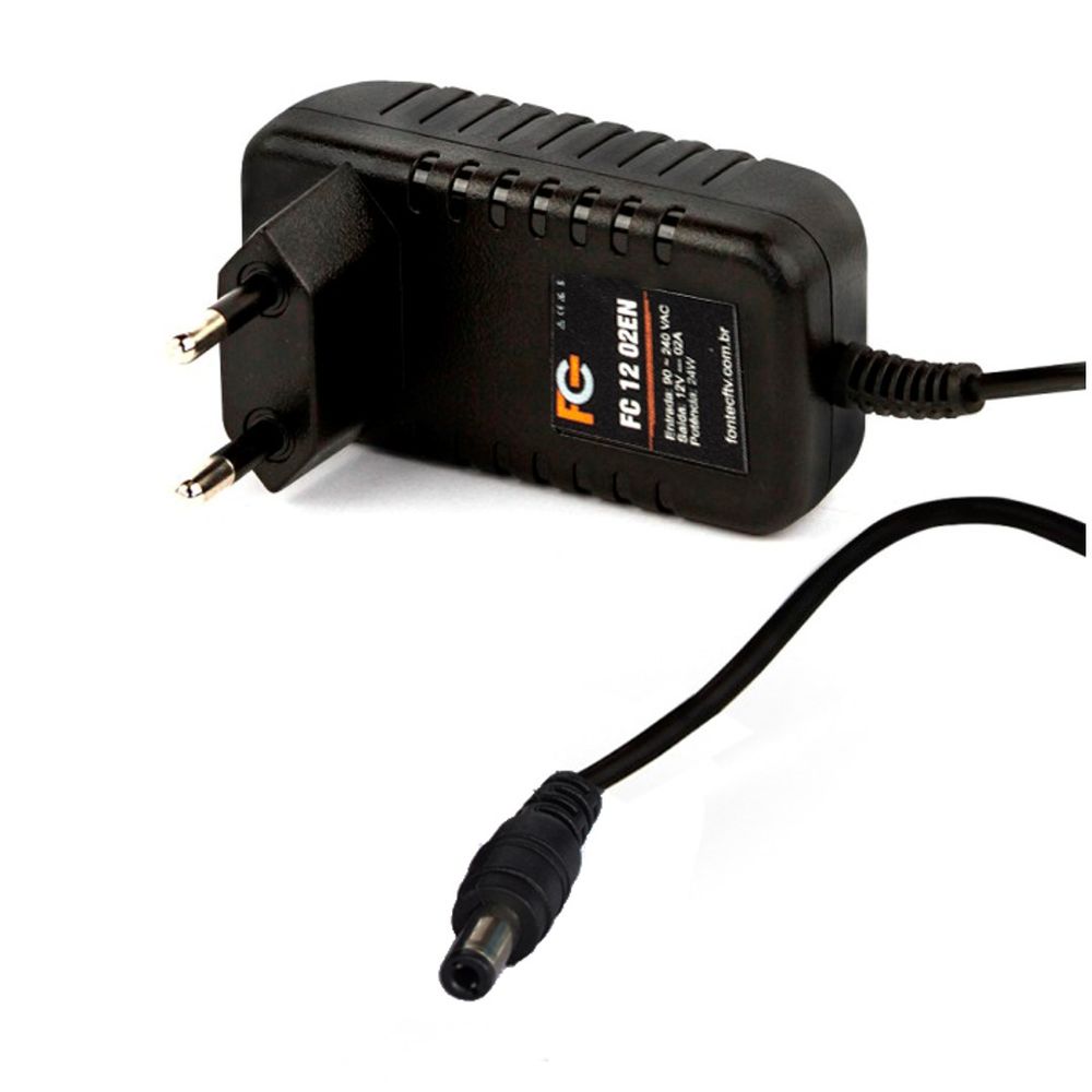 Fonte Adaptadora 12V 2,0A - Fonte CFTV Fonte Adaptadora 12V 2,0A - Fonte CFTV