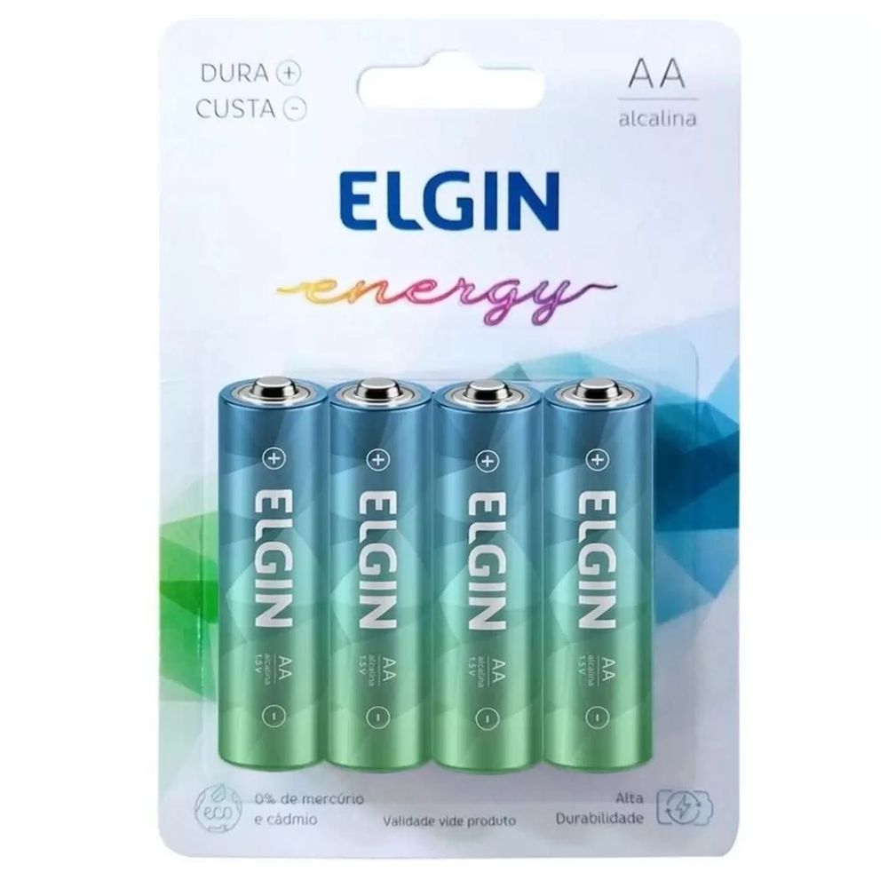 Pilha Elgin Alcalina AA 1,5V 04 und Pilha Elgin Alcalina AA 1,5V 04 und