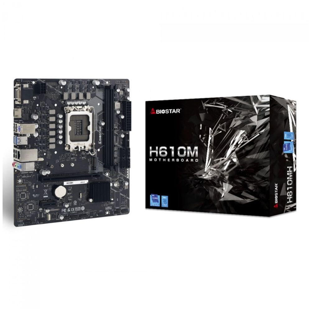 Placa Mae mATX 13/12G LGA 1700 H610 - Biostar Placa Mae mATX 13/12G LGA 1700 H610 - Biostar
