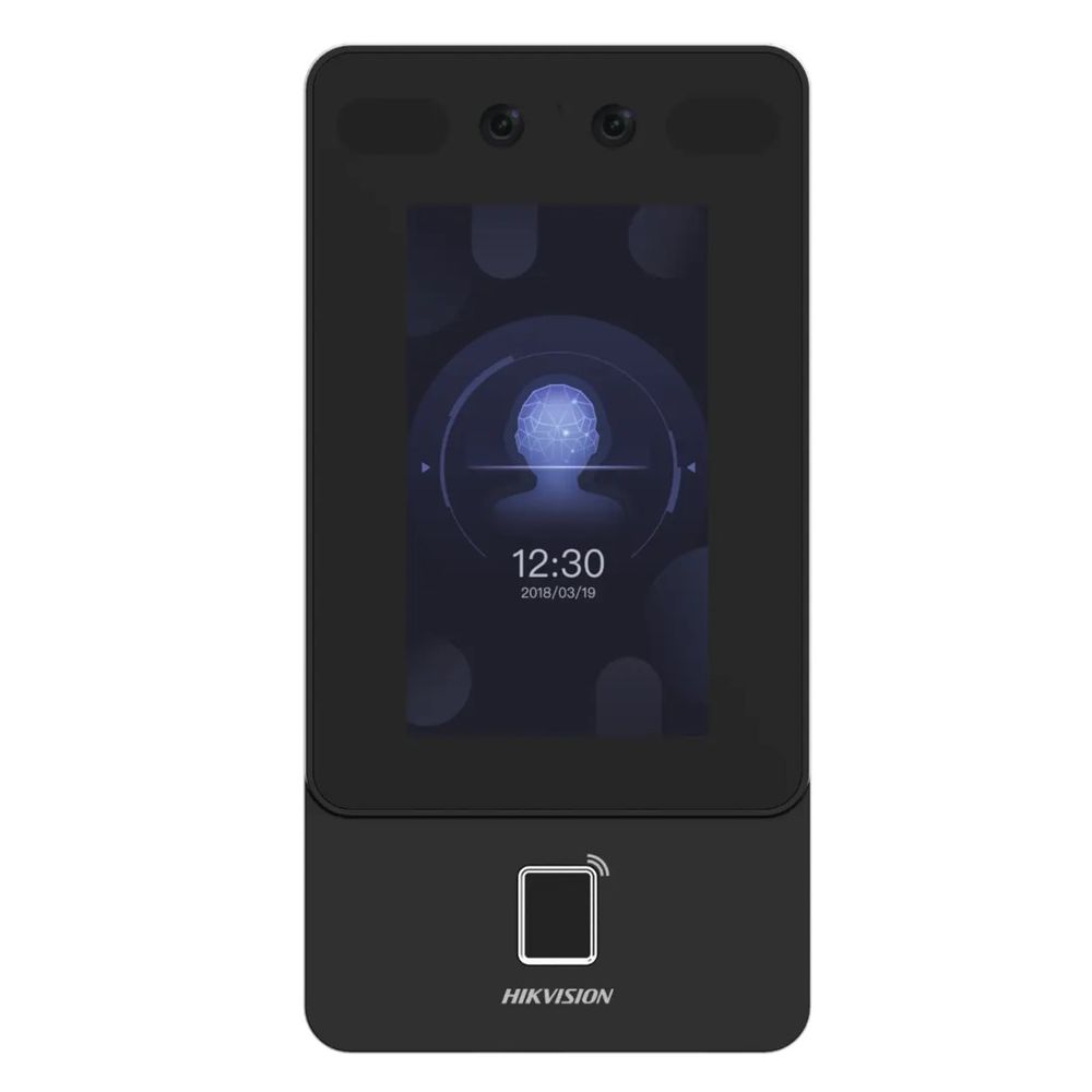 Terminal de Acesso Reconhecimento Facial Biometria ate 1.500 faces LCD 3.4 - Hikvision