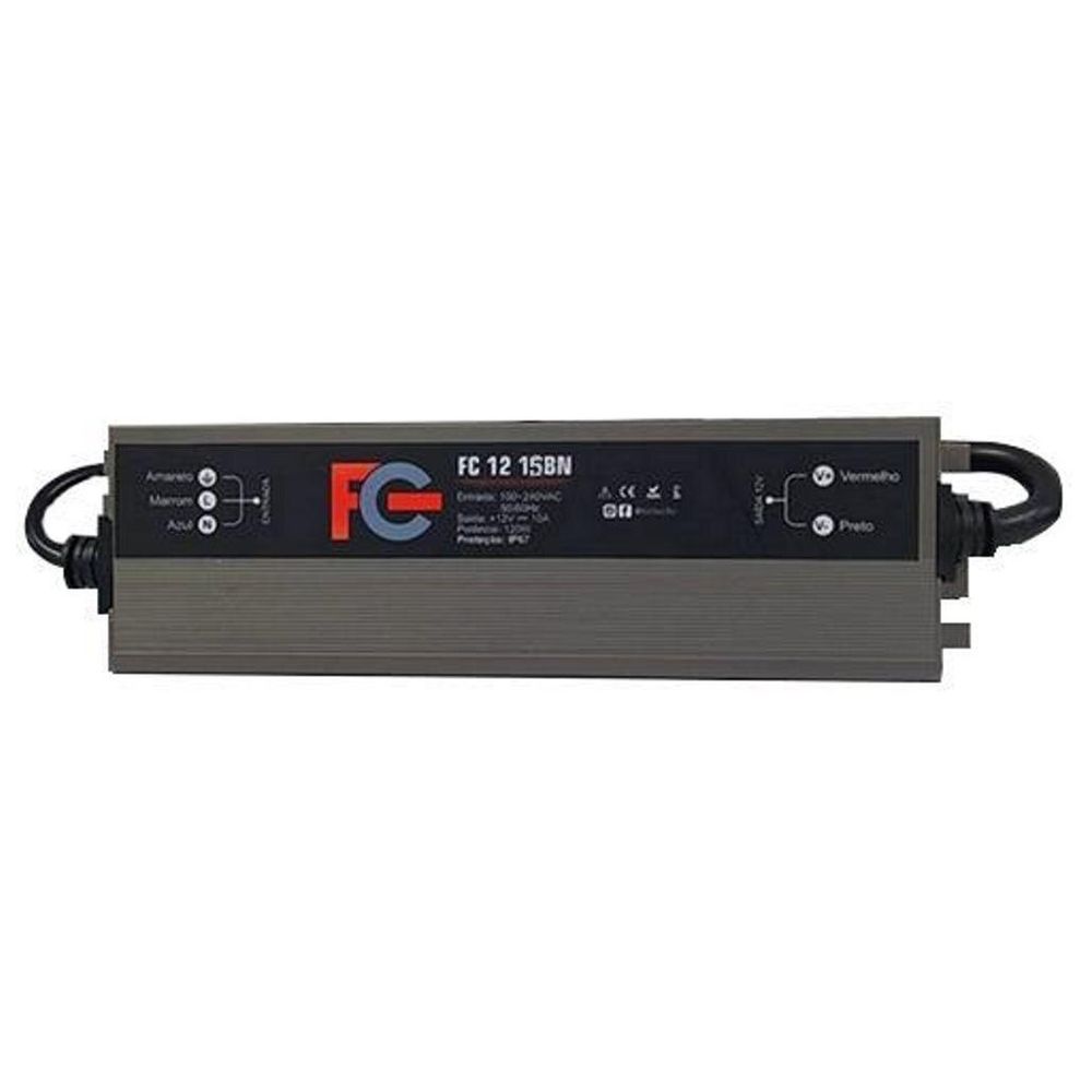 Fonte Blindada 12V 15A 180W - Fonte CFTV