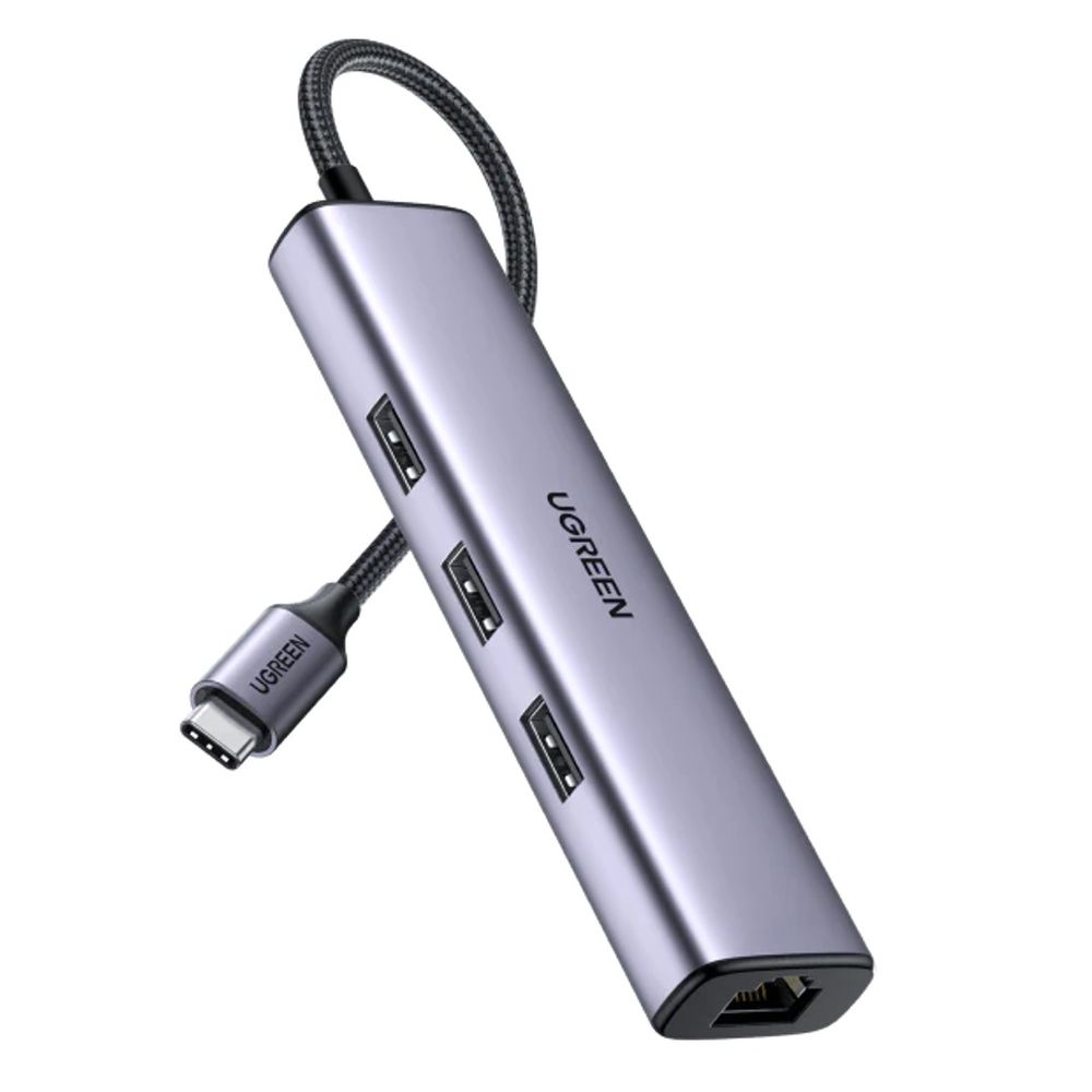 Hub USB-C 3.0 3 portas USB RJ45 Gigabit 10-100-1000 CM475 - Ugreen