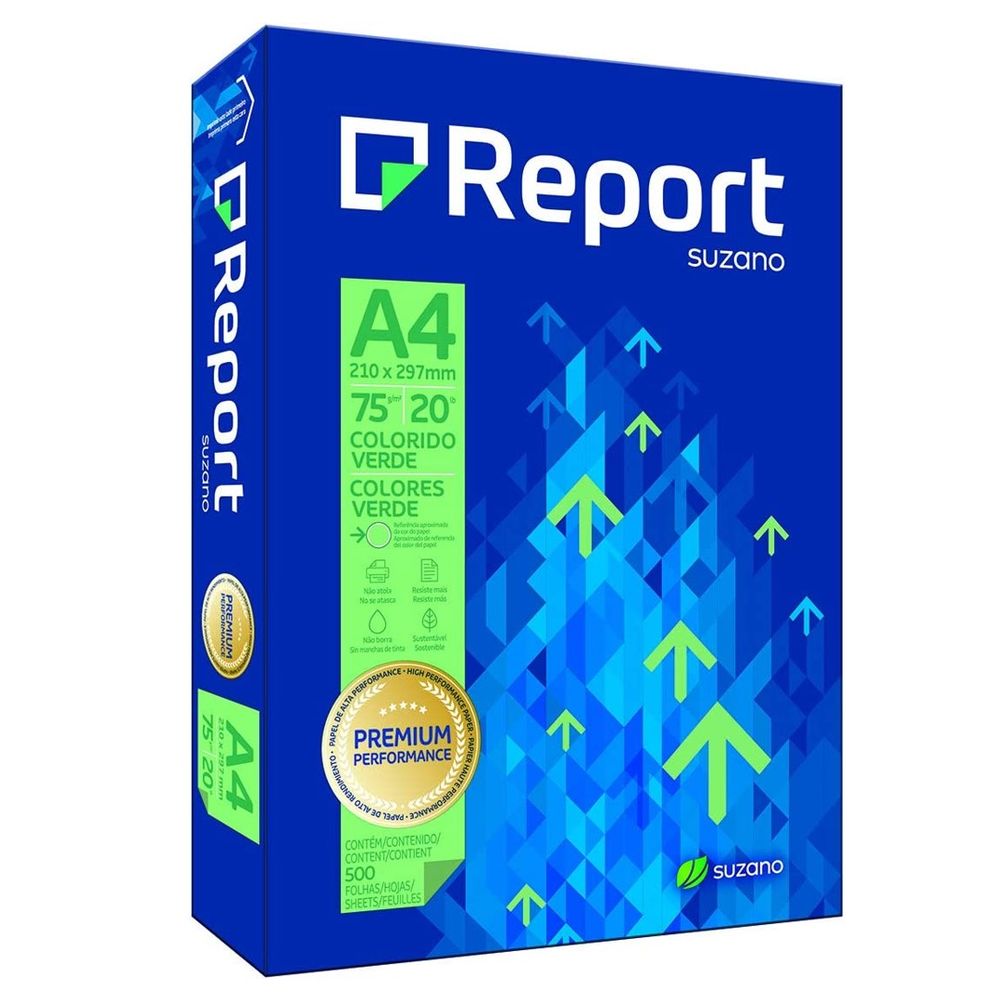 Papel A4 Branco 75g/m 500 folhas - Report Papel A4 Branco 75g/m 500 folhas - Report