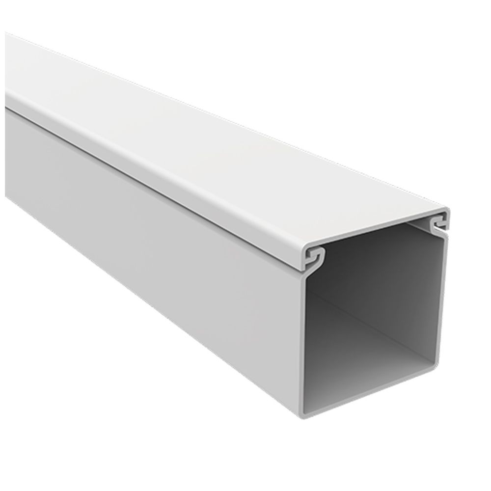 Canaleta Industrial 50x50 sem Divisoria Fechada Branca - Enerbras Canaleta Industrial 50x50 sem Divisoria Fechada Branca - Enerbras