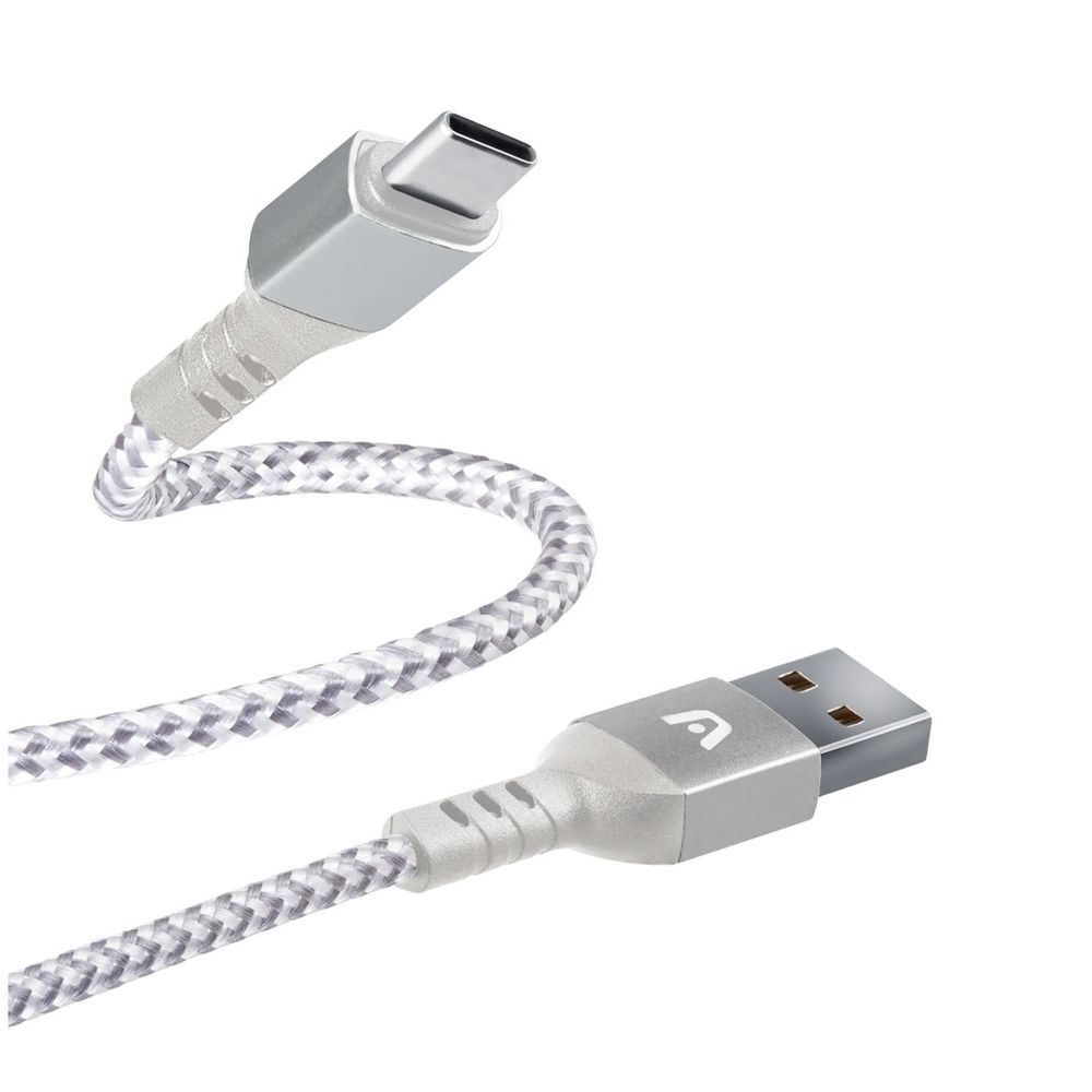 Cabo USB 2.0 para USB-C 1.8M Dura Form Nylon ARG-CB-0025WT Branco - Argom
