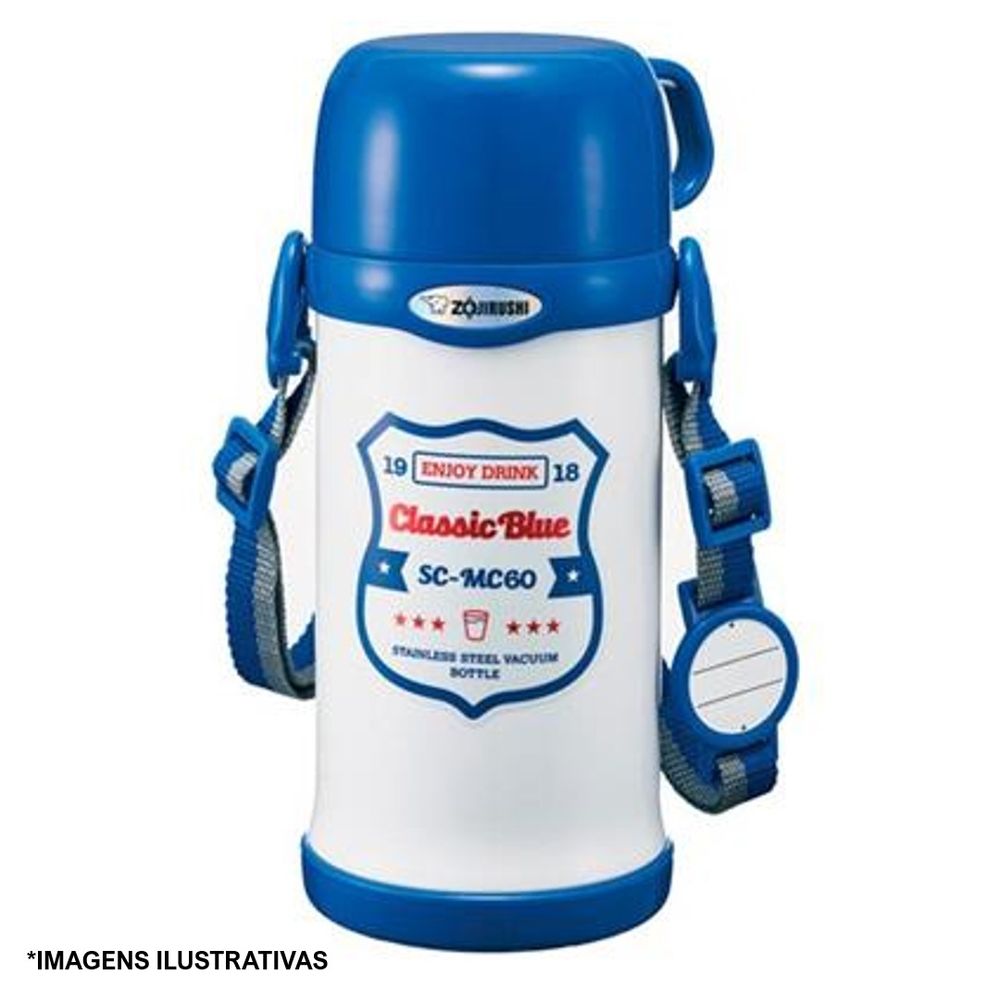 Garrafa Térmica Zojirushi Esportiva com Alca Regulável 600ML Branca