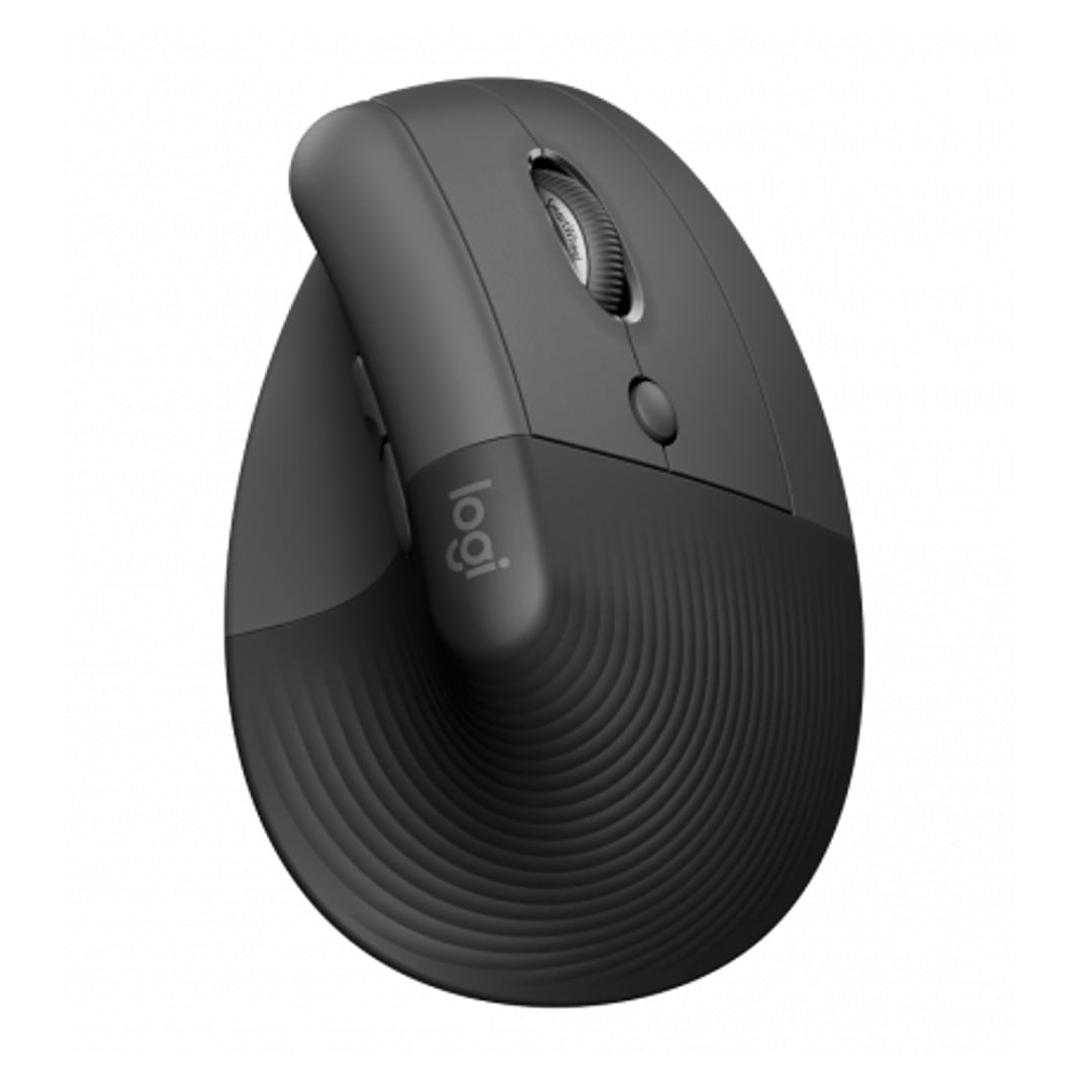 Mouse Logitech sem Fio Lift Vertical Bluetooth Ergonômico Preto