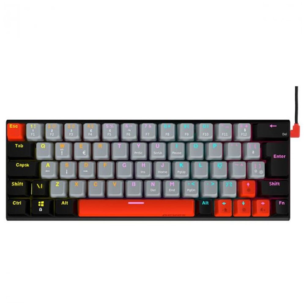 Teclado USB Gamer Mecanico Kuromori RGB Preto - PCYes Teclado USB Gamer Mecanico Kuromori RGB Preto - PCYes