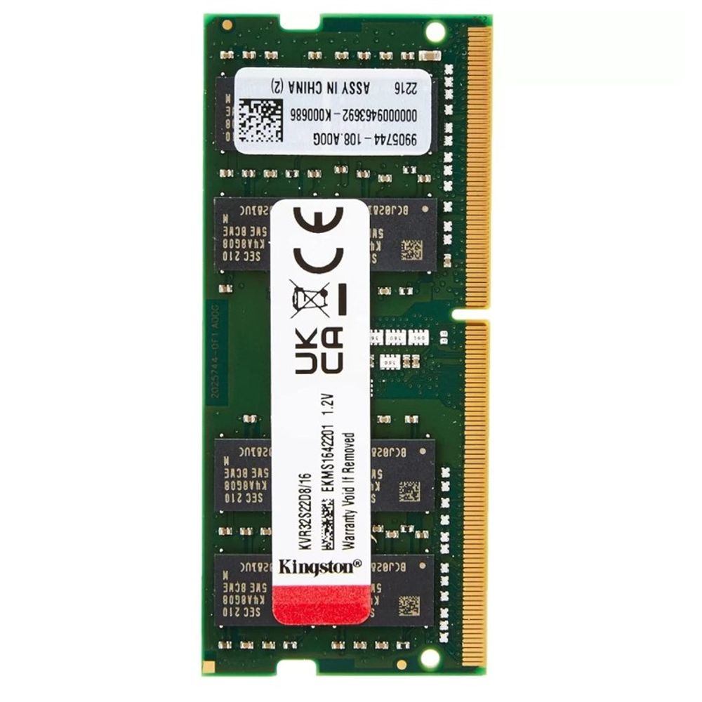 Memoria Ram para Notebook 16GB DDR4 KVR 3200Mhz - Kingston