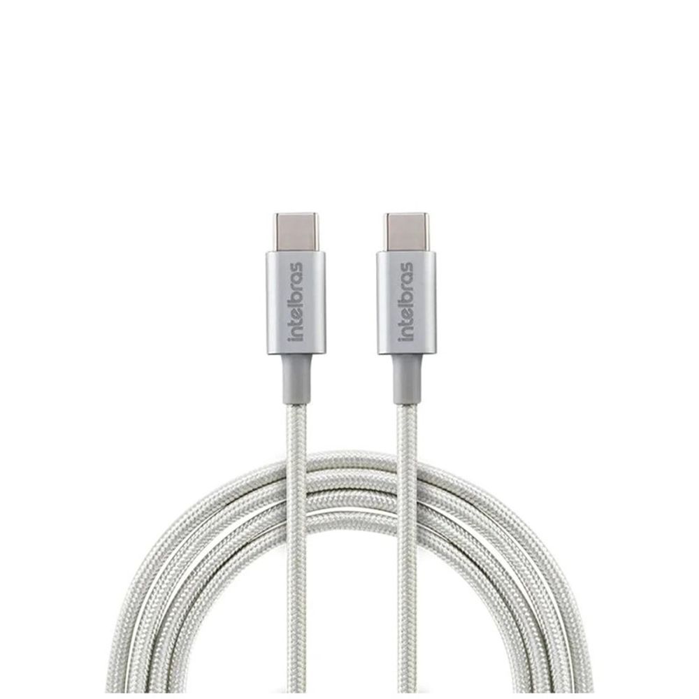 Cabo Intelbras USB-C para USB-C 1.5M Nylon EUCC 15NB Branco Cabo Intelbras USB-C para USB-C 1.5M Nylon EUCC 15NB Branco