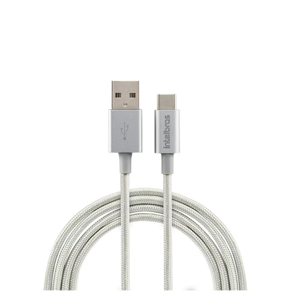 Cabo USB para USB-C 1.5M Nylon EUAC 15NB Branco - Intelbras