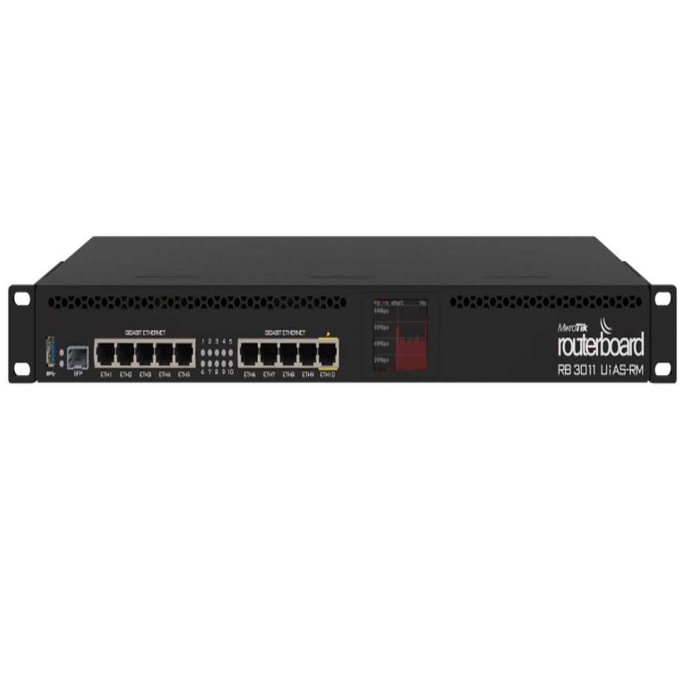 Roteador Routerboard 10 Portas Ethernet RB3011UIAS-RM - Mikrotik Roteador Routerboard 10 Portas Ethernet RB3011UIAS-RM - Mikrotik