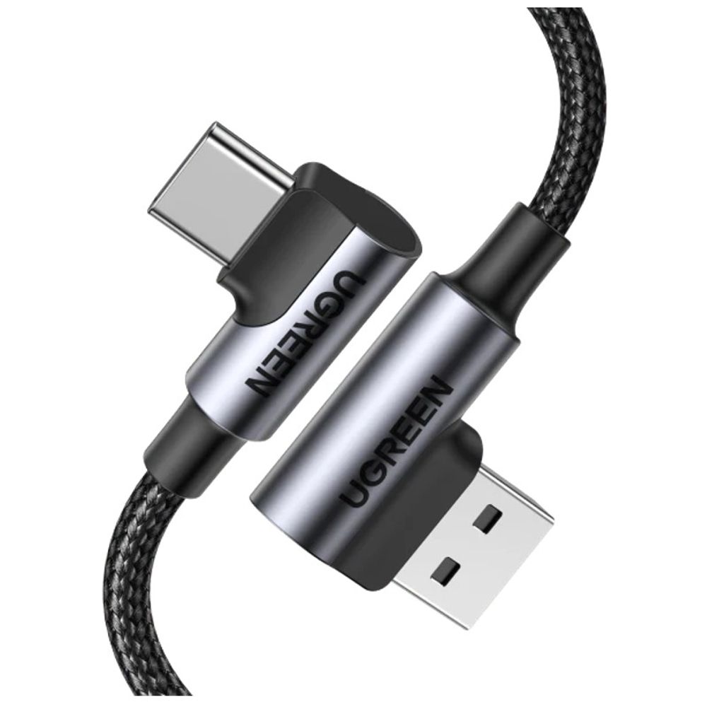 Cabo de Carregamento USB para USB-C 1.0M 90 graus US176 Preto - Ugreen